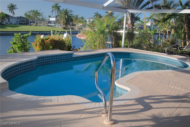 view of pool with a patio