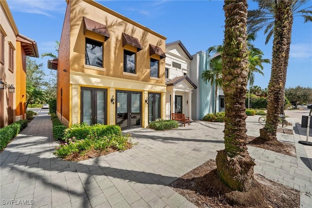 view of front of property featuring french doors