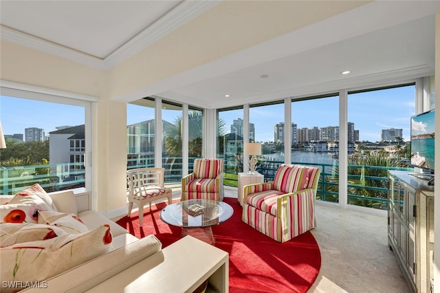 sunroom / solarium featuring plenty of natural light