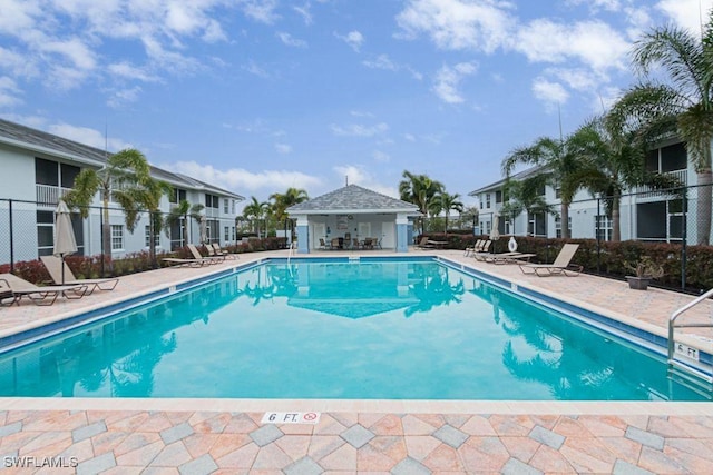 view of pool with a patio area