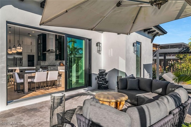 1631 Galleon Ct, Marco Island, FL 34145 - view of patio / terrace featuring an outdoor living space