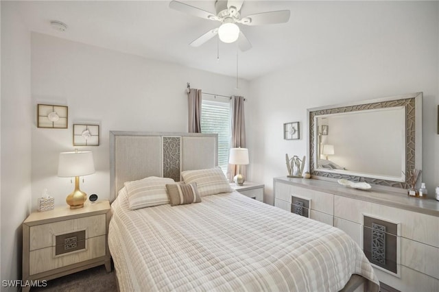 bedroom with ceiling fan