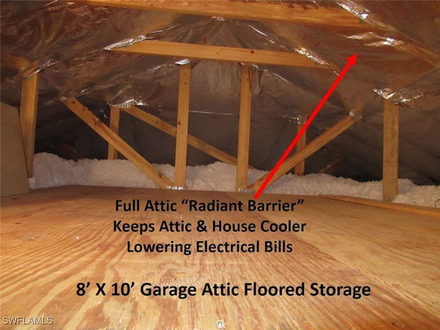 view of attic