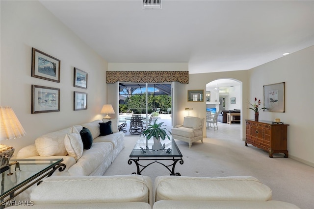 view of carpeted living room