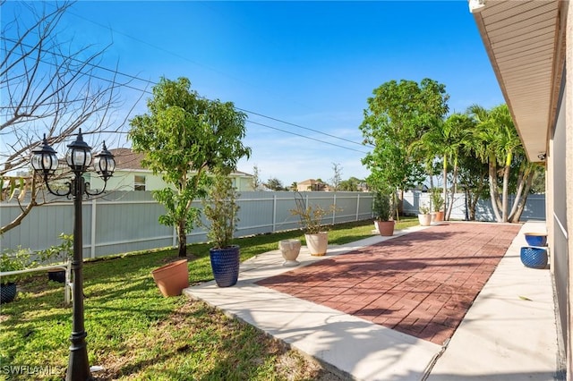 view of yard featuring a patio