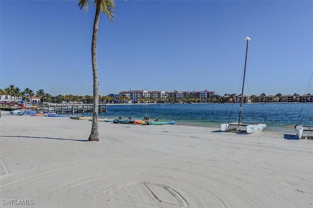 water view featuring a view of the beach