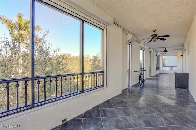 unfurnished sunroom with a wealth of natural light