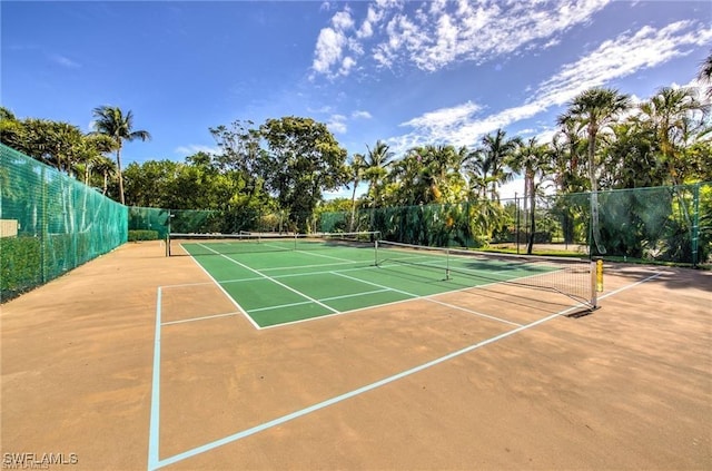 view of tennis court