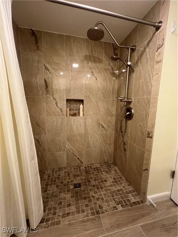 bathroom with walk in shower