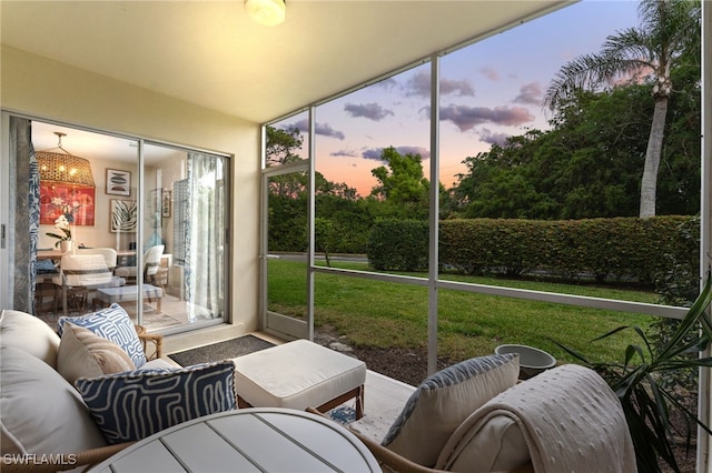 view of sunroom