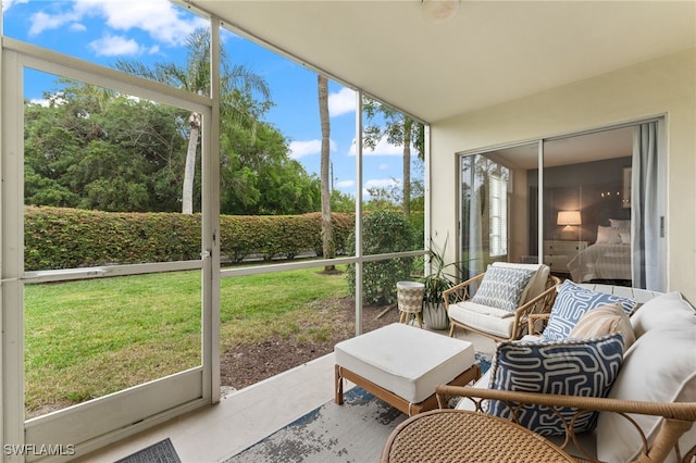 view of sunroom / solarium