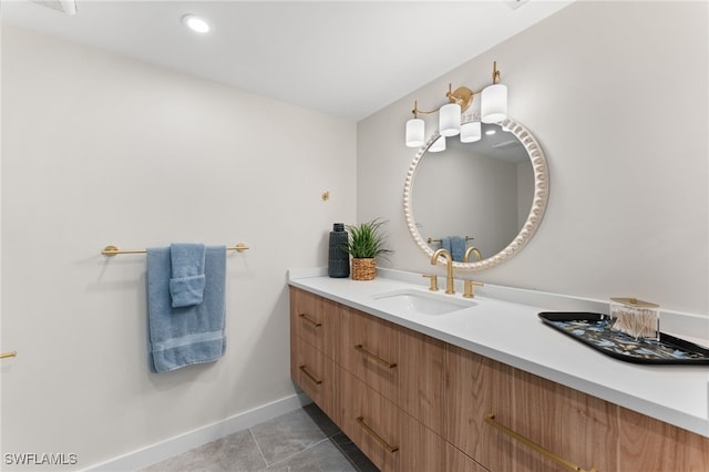 bathroom featuring tile patterned floors and vanity