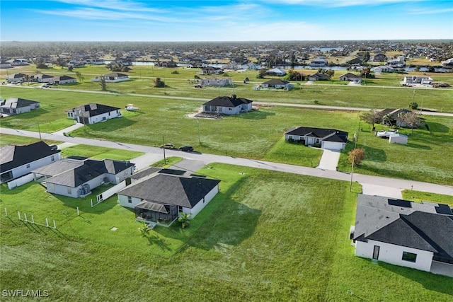 aerial view featuring a residential view