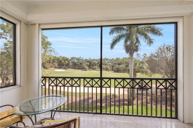 view of sunroom