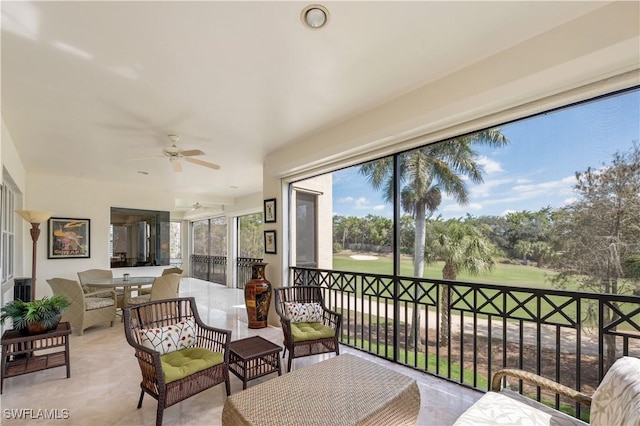 view of sunroom / solarium