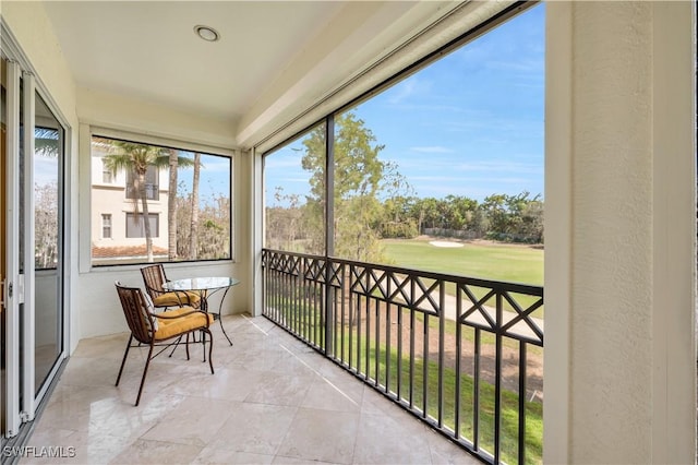 view of sunroom