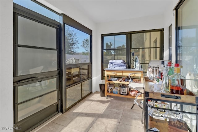 view of sunroom