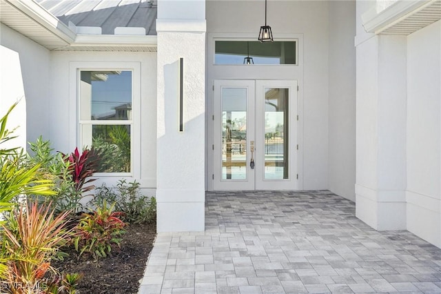 entrance to property with french doors