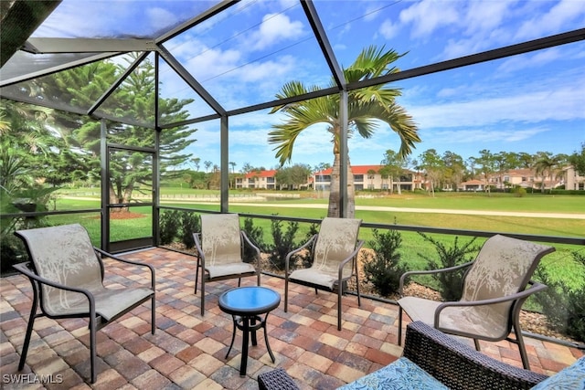 view of sunroom