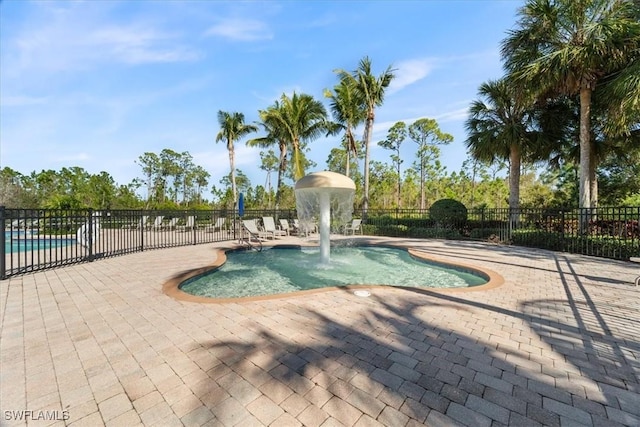 view of pool with a patio