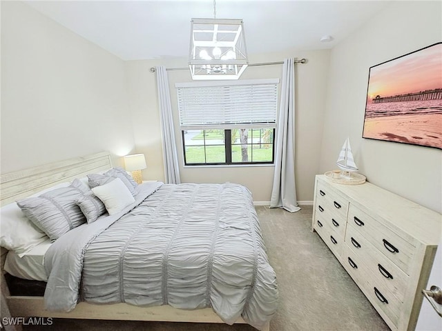 view of carpeted bedroom