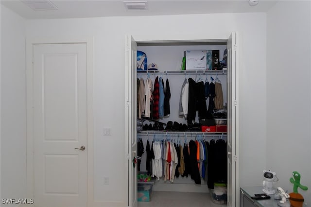 view of closet