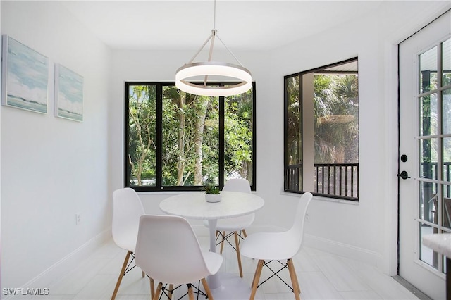 view of dining area