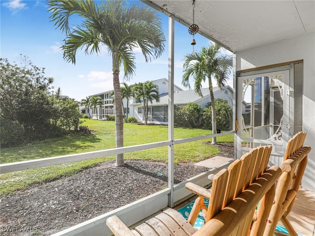 sunroom / solarium with a wealth of natural light