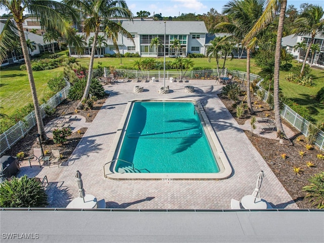 view of pool with a patio area