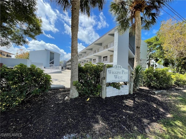 view of community sign