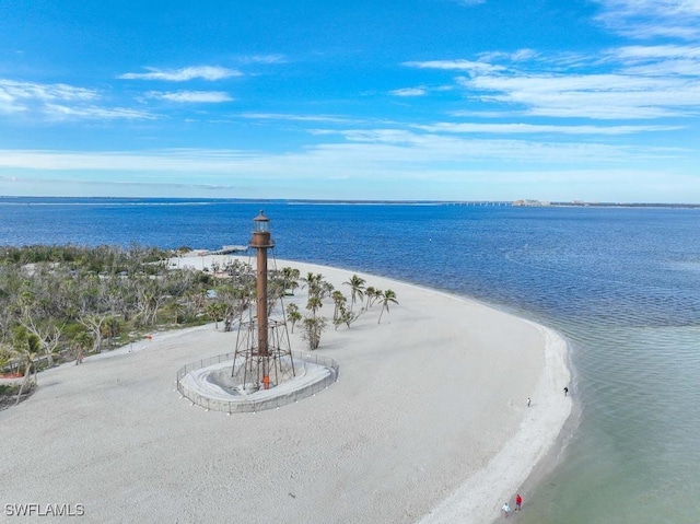 property view of water with a view of the beach