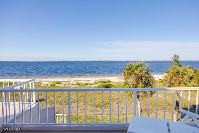 property view of water with a view of the beach