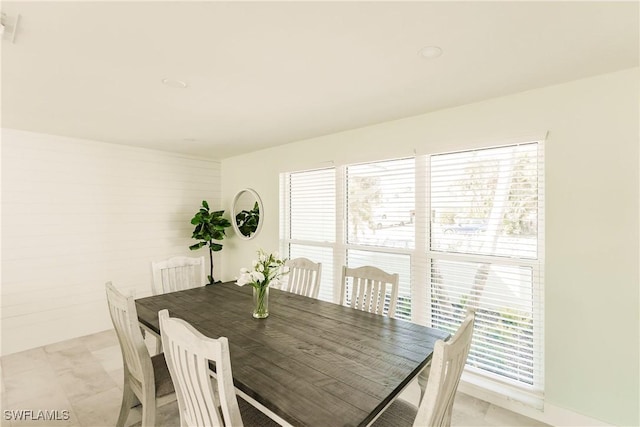 view of dining space