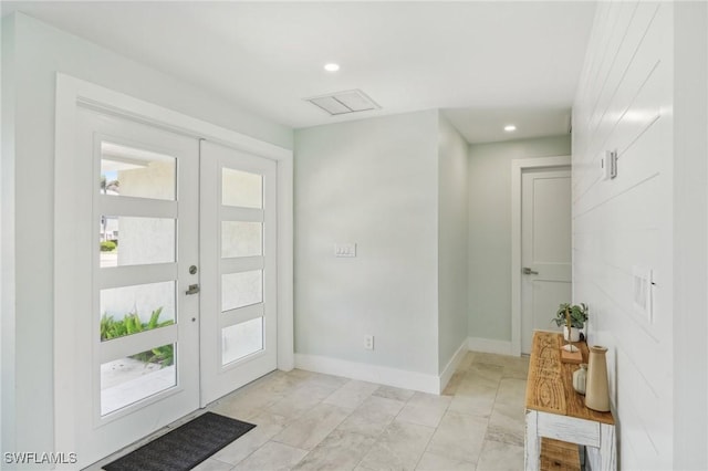 1298 Par View Dr, Sanibel, FL 33957 - entryway featuring french doors, recessed lighting, and baseboards