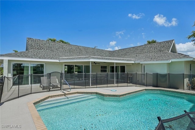 1298 Par View Dr, Sanibel, FL 33957 - view of swimming pool featuring a patio area and a ceiling fan
