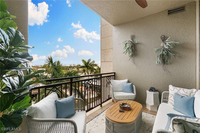 balcony with an outdoor living space