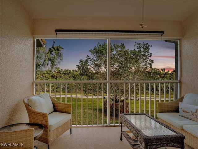 view of sunroom