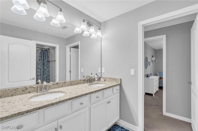 bathroom with vanity