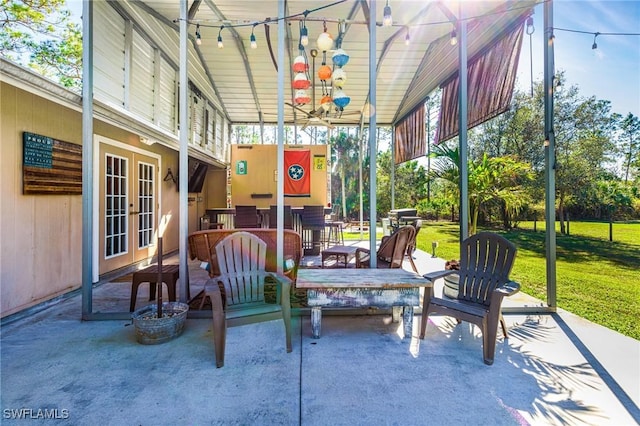 view of patio with french doors