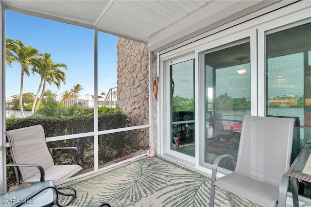 view of sunroom