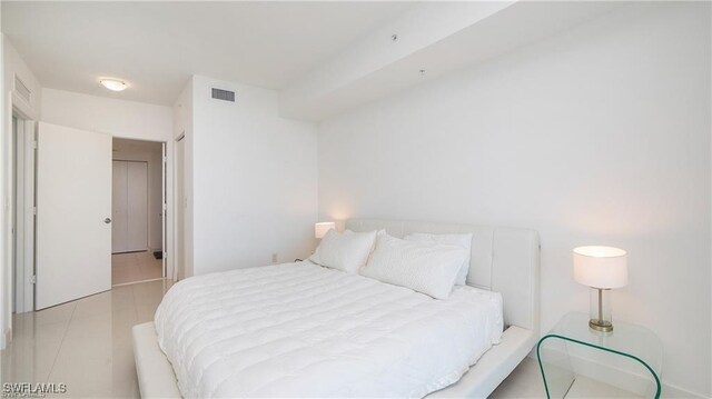 view of tiled bedroom