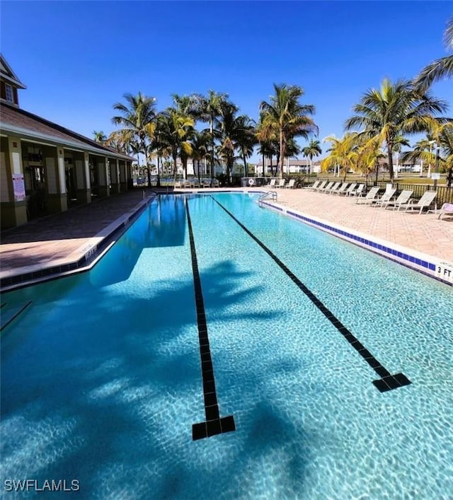 view of pool with a patio