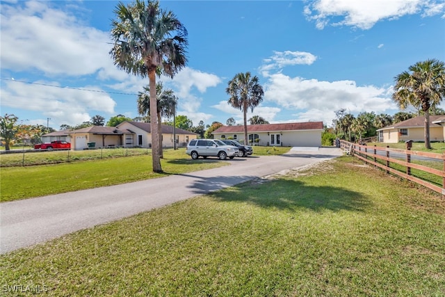 view of front of house with a front yard