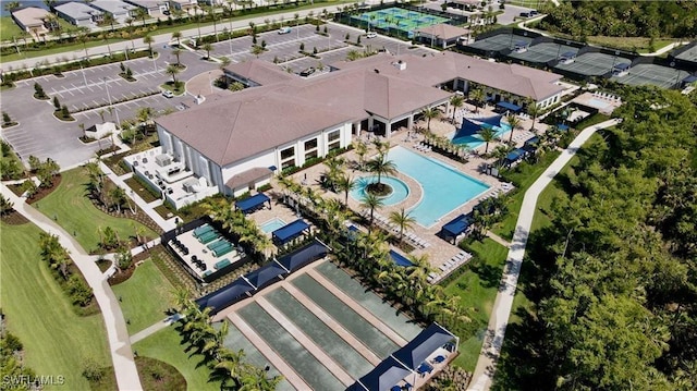 12418 Dahlia Ct, Naples, FL 34120 - aerial view of property's location featuring a pool area