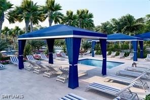 12418 Dahlia Ct, Naples, FL 34120 - community pool with a gazebo and a patio