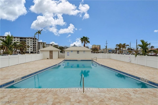 view of pool with a patio