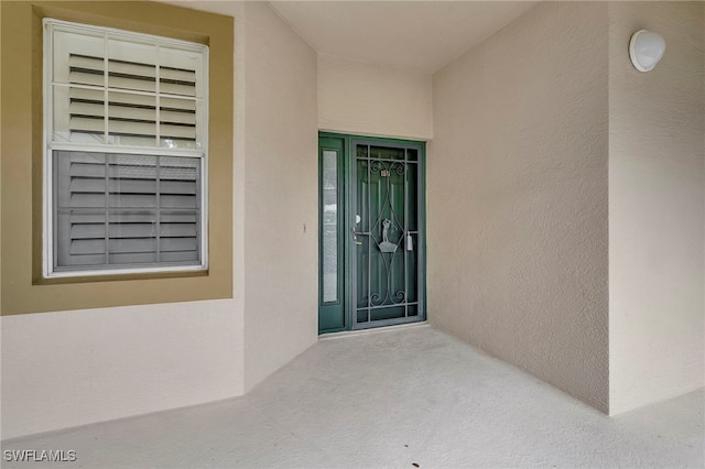 view of doorway to property