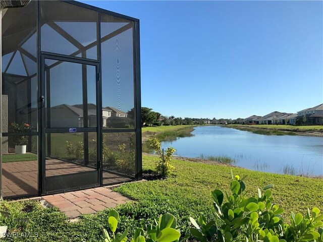 view of water feature