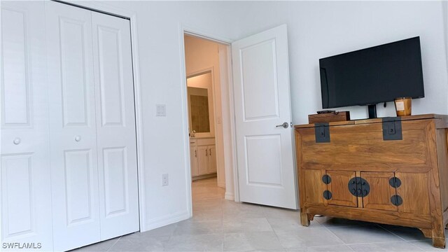 view of tiled bedroom