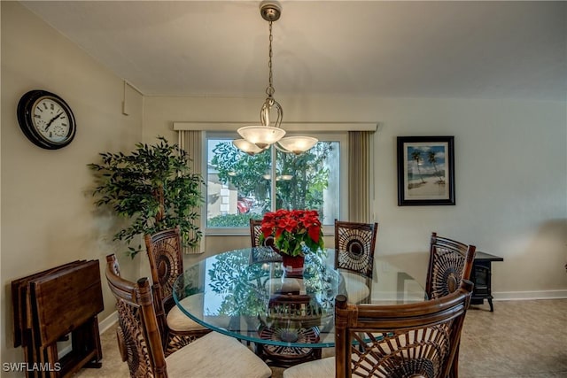 view of dining room